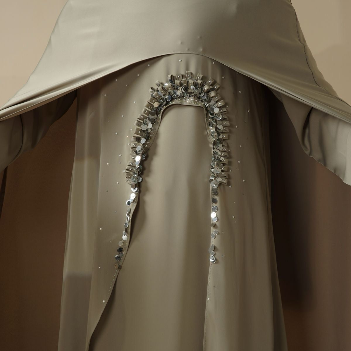 Abaya with Cape and Elegant Details