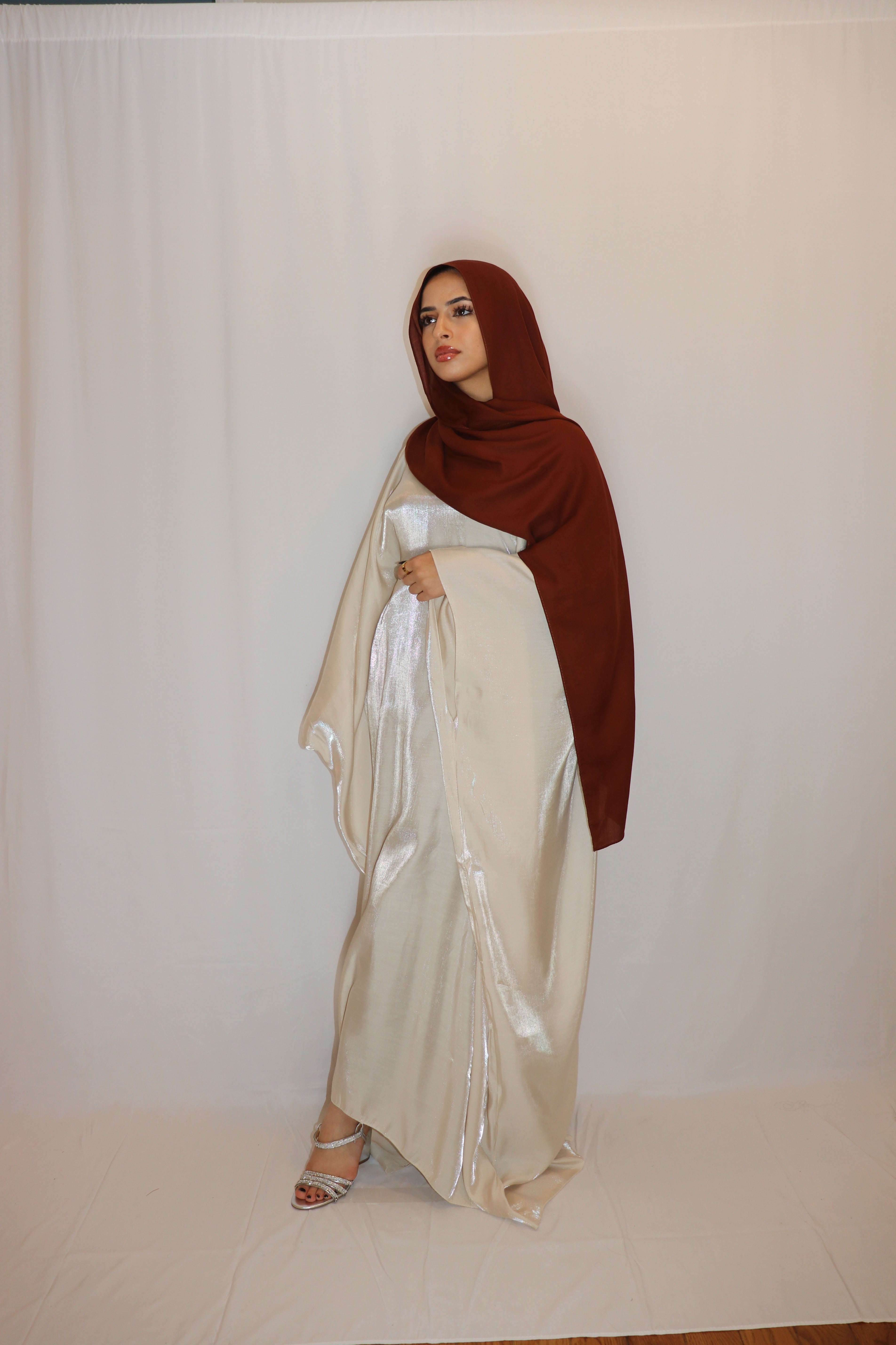 Aaliyah Shimmer Accented Butterfly Abaya