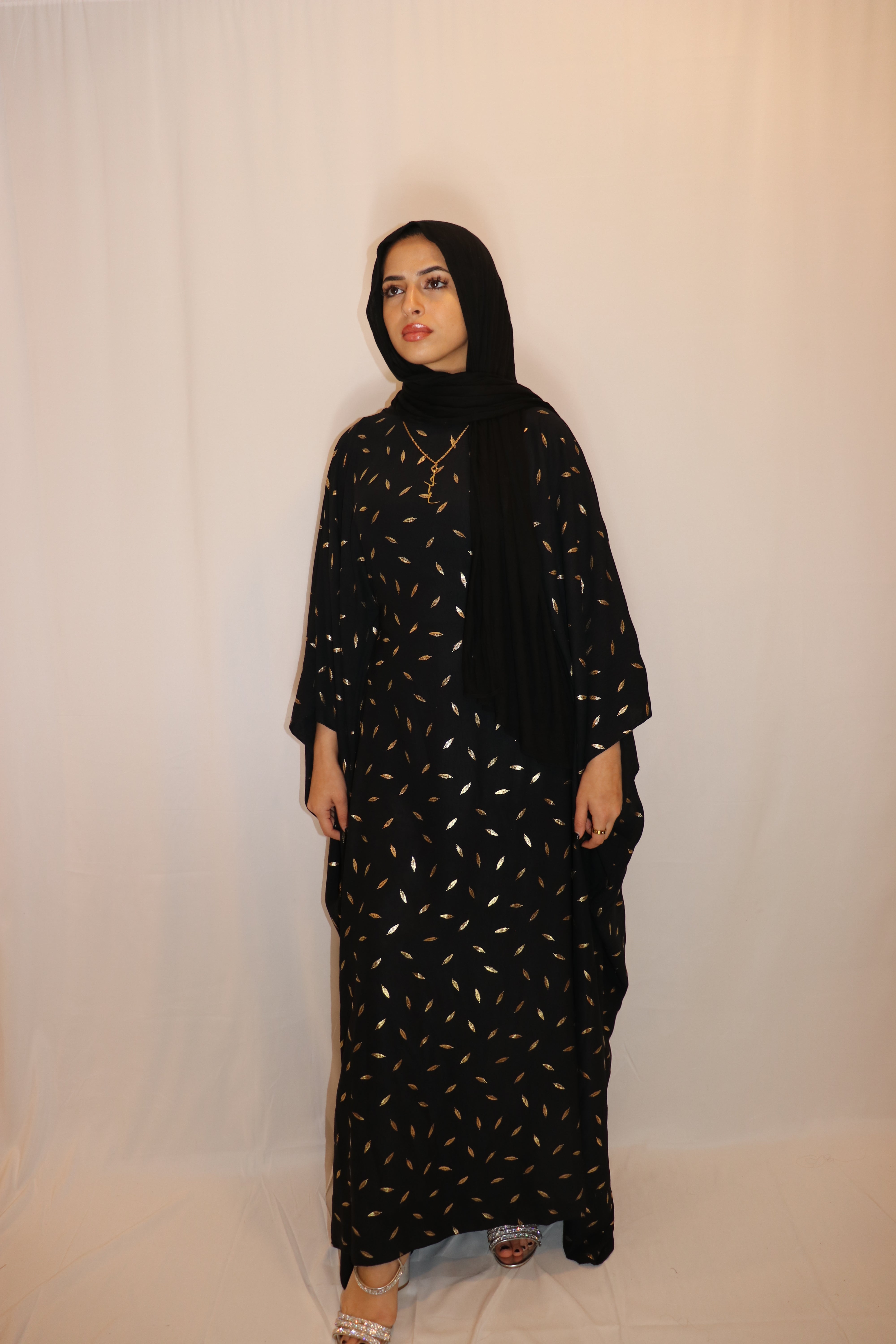 Habiba Gold Accented Abaya