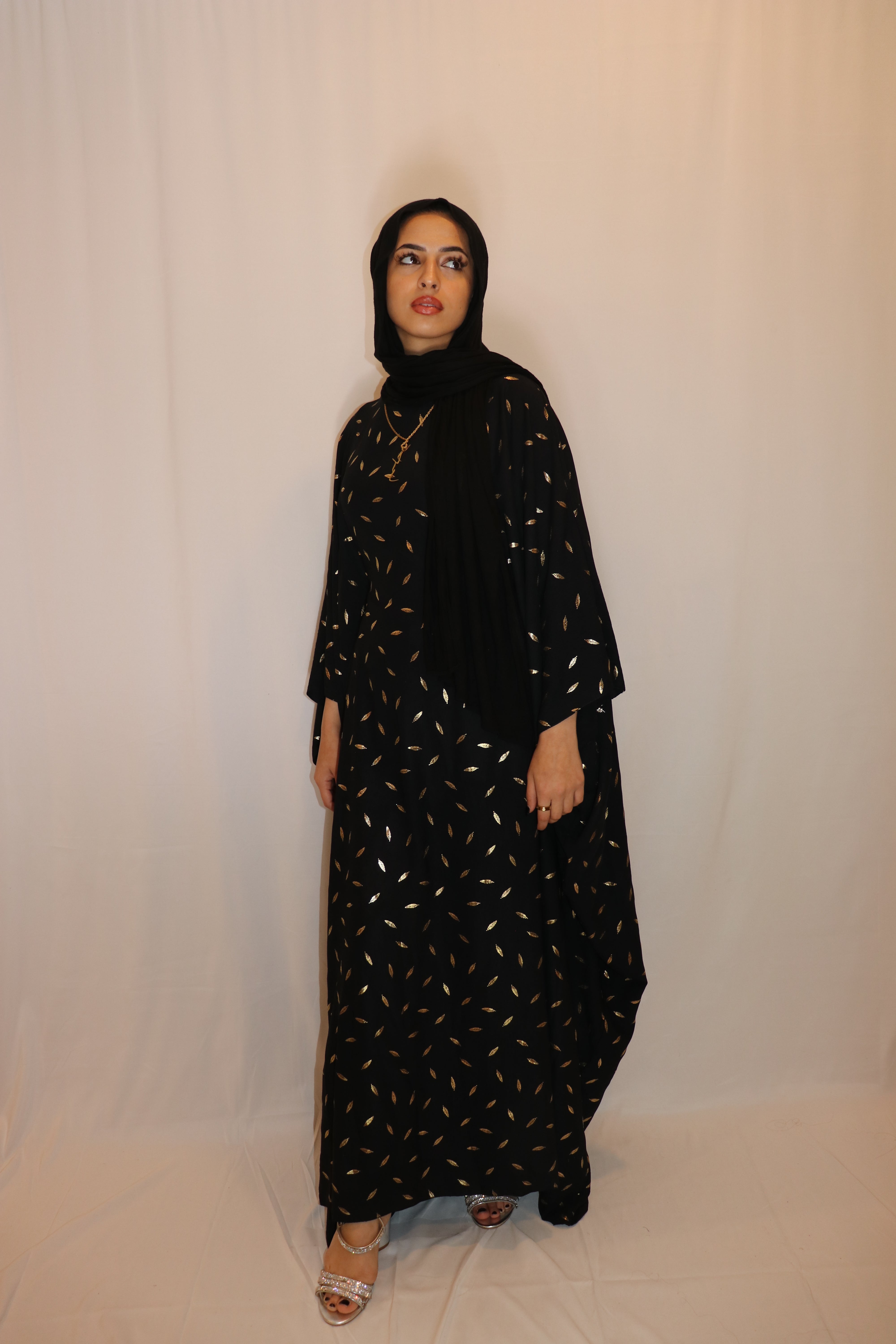 Habiba Gold Accented Abaya