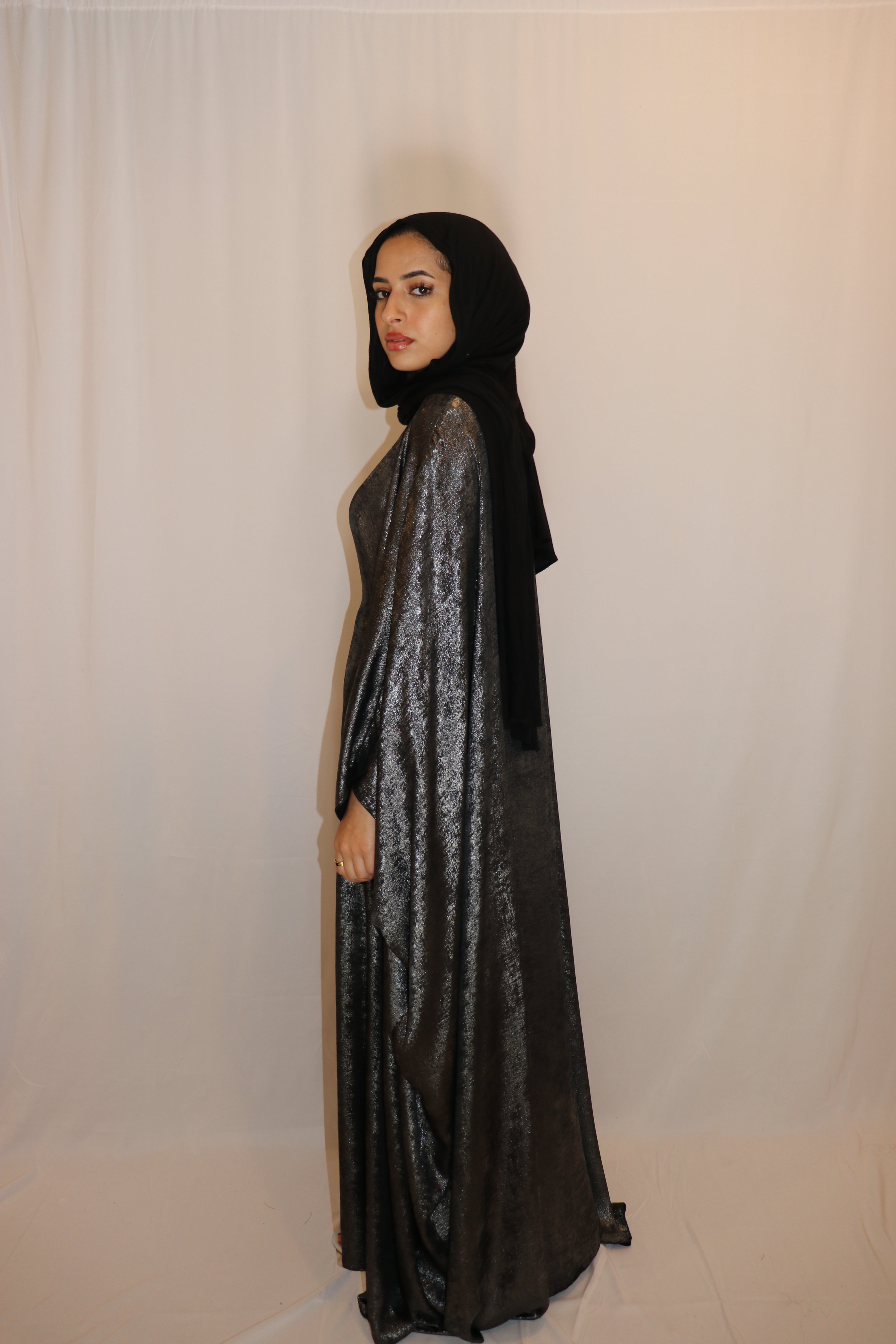 Nora Shimmer Accented Butterfly Abaya