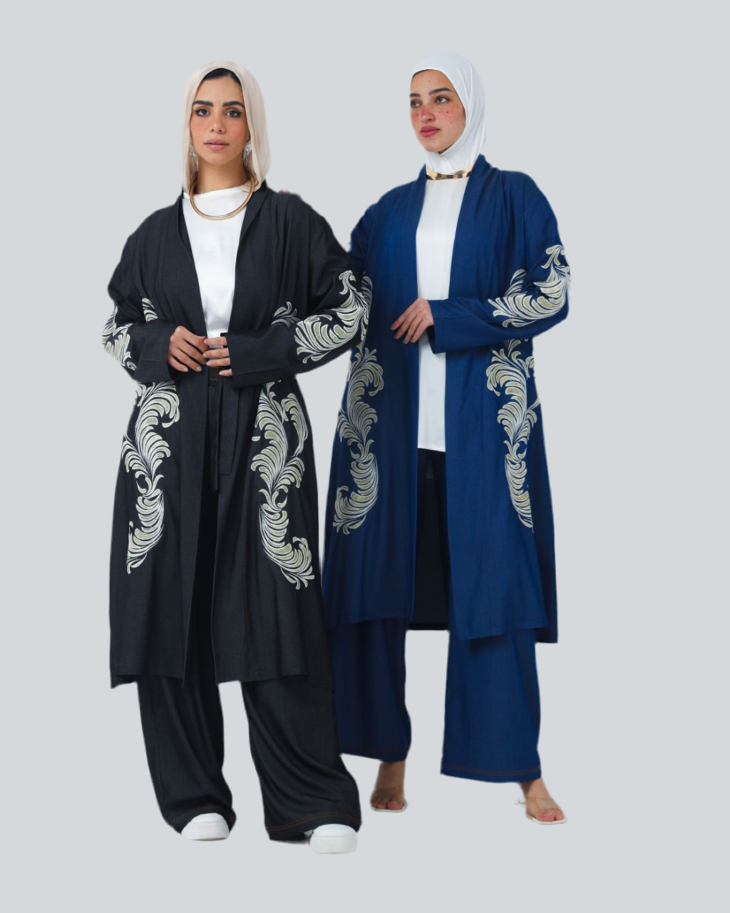 Swirl Embroidery Two-Piece Set