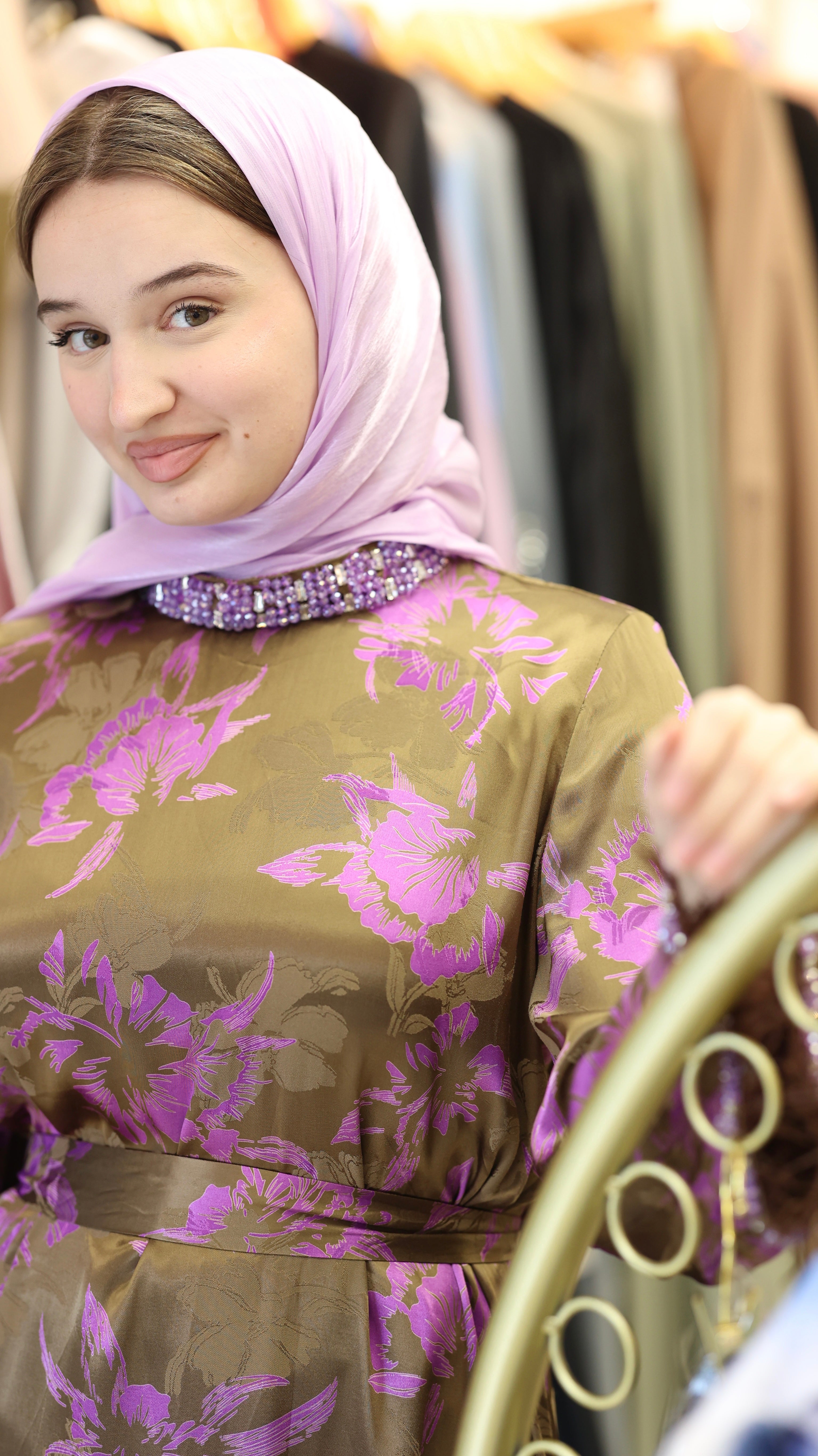 Lilac Bloom Abaya