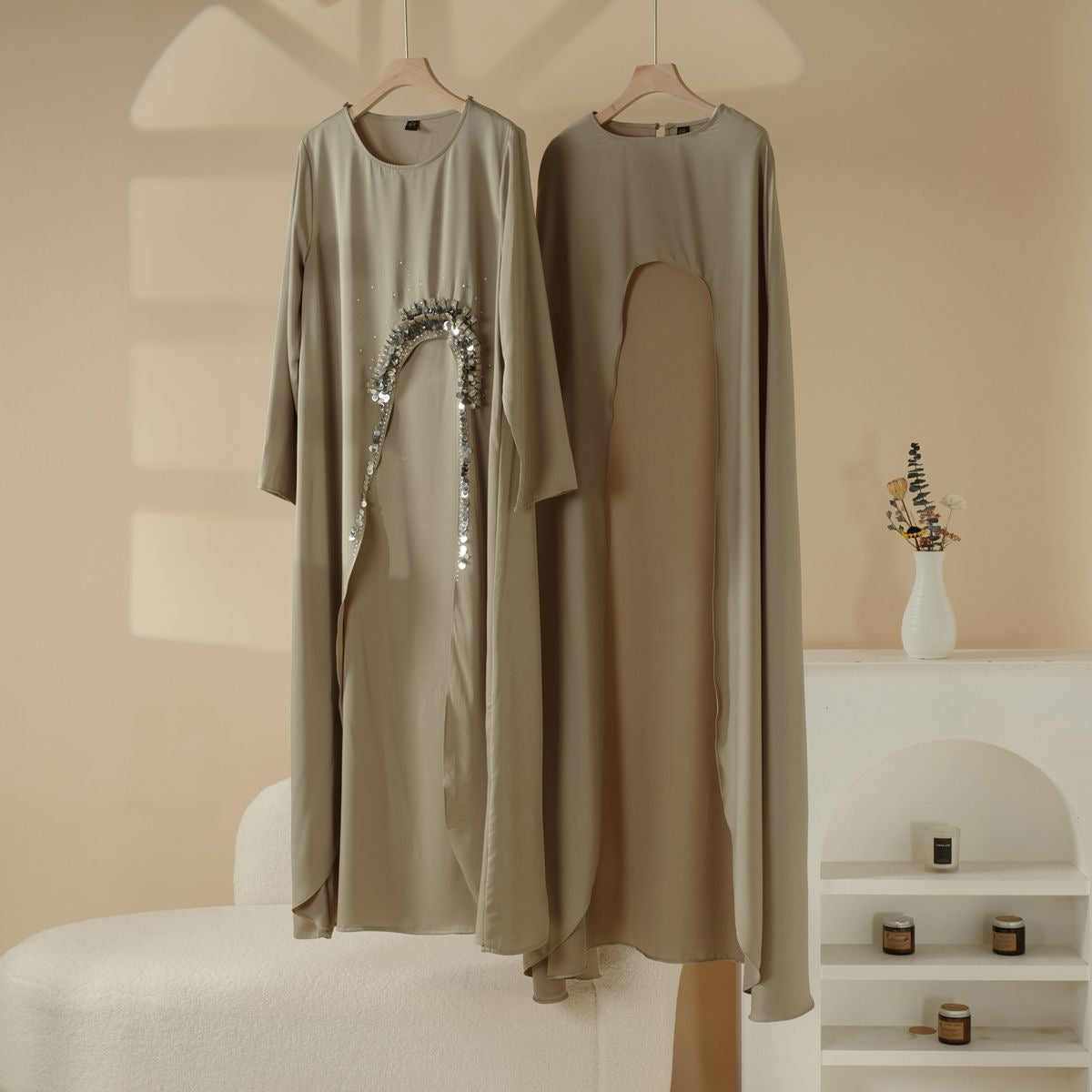 Abaya with Cape and Elegant Details