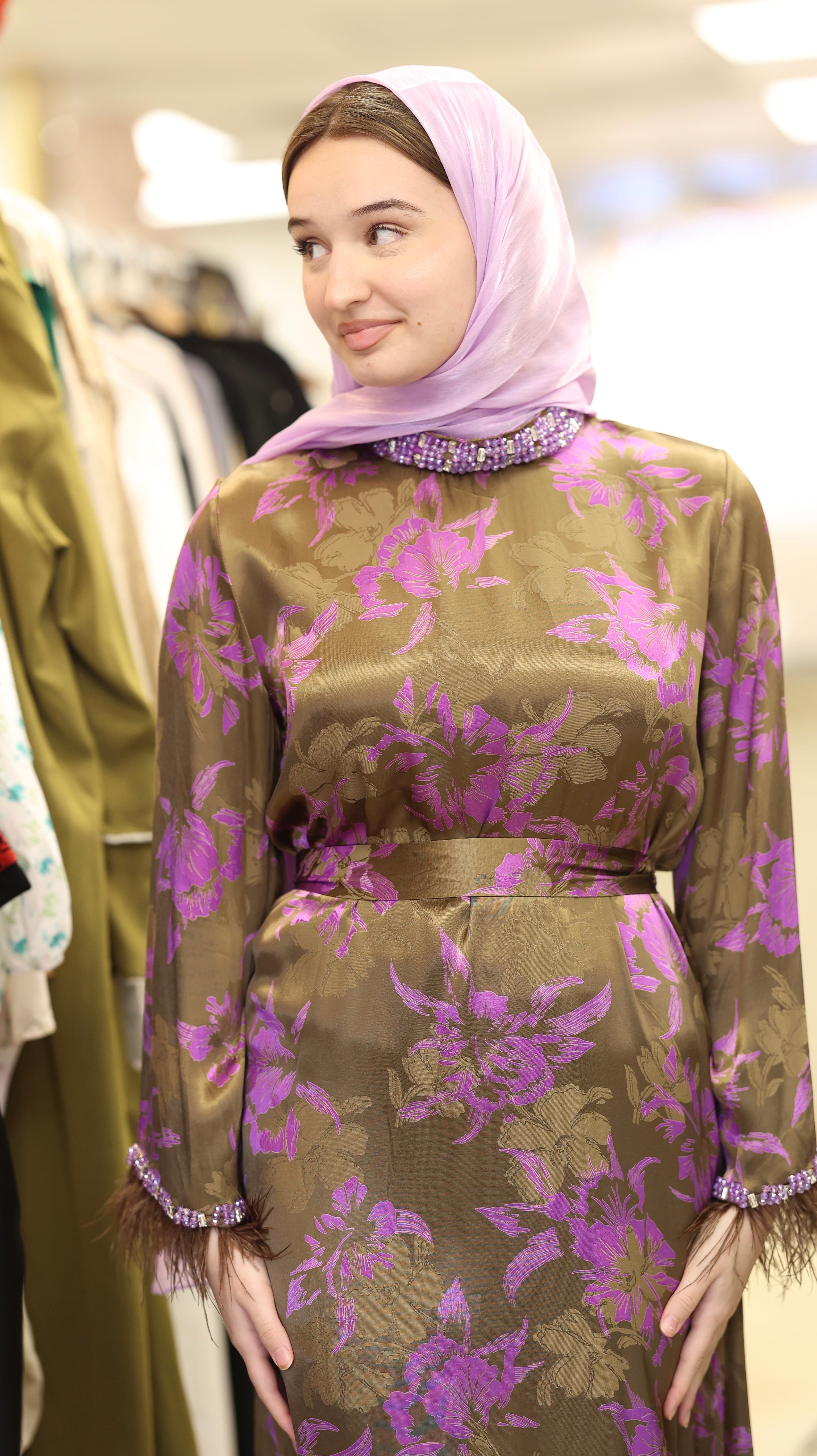 Lilac Bloom Abaya