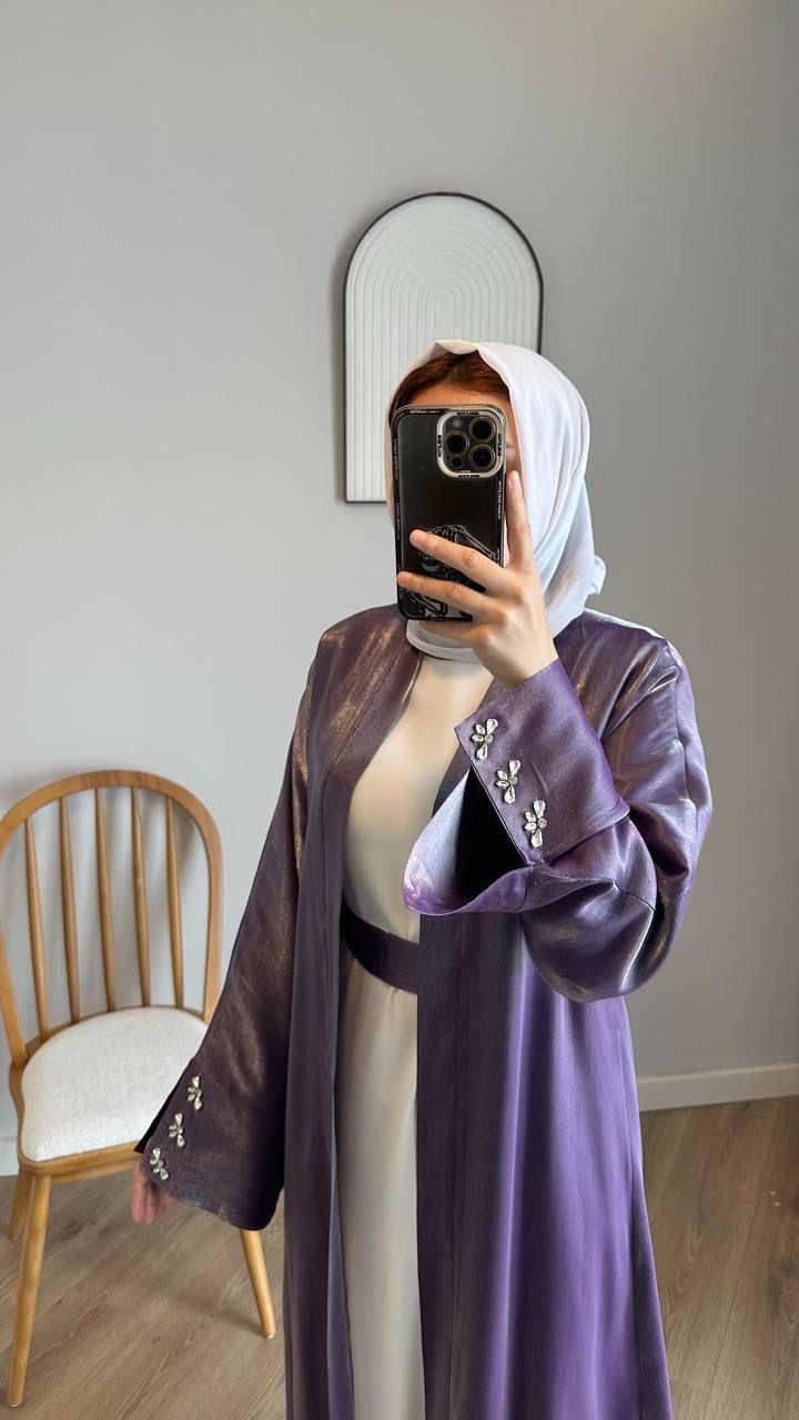 Abaya Dana - Royal Plum Shine