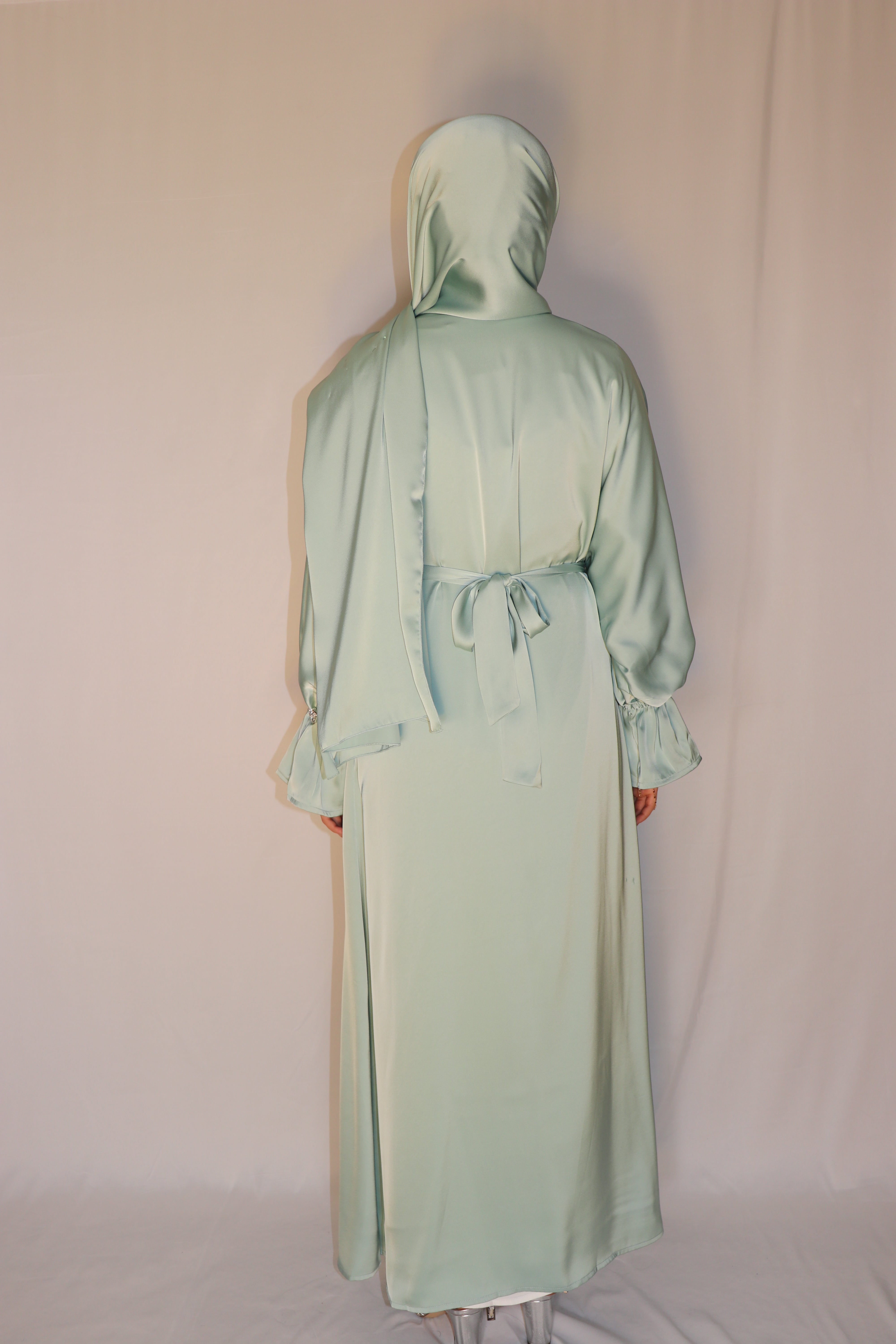 Rania Satin Abaya- Four Piece