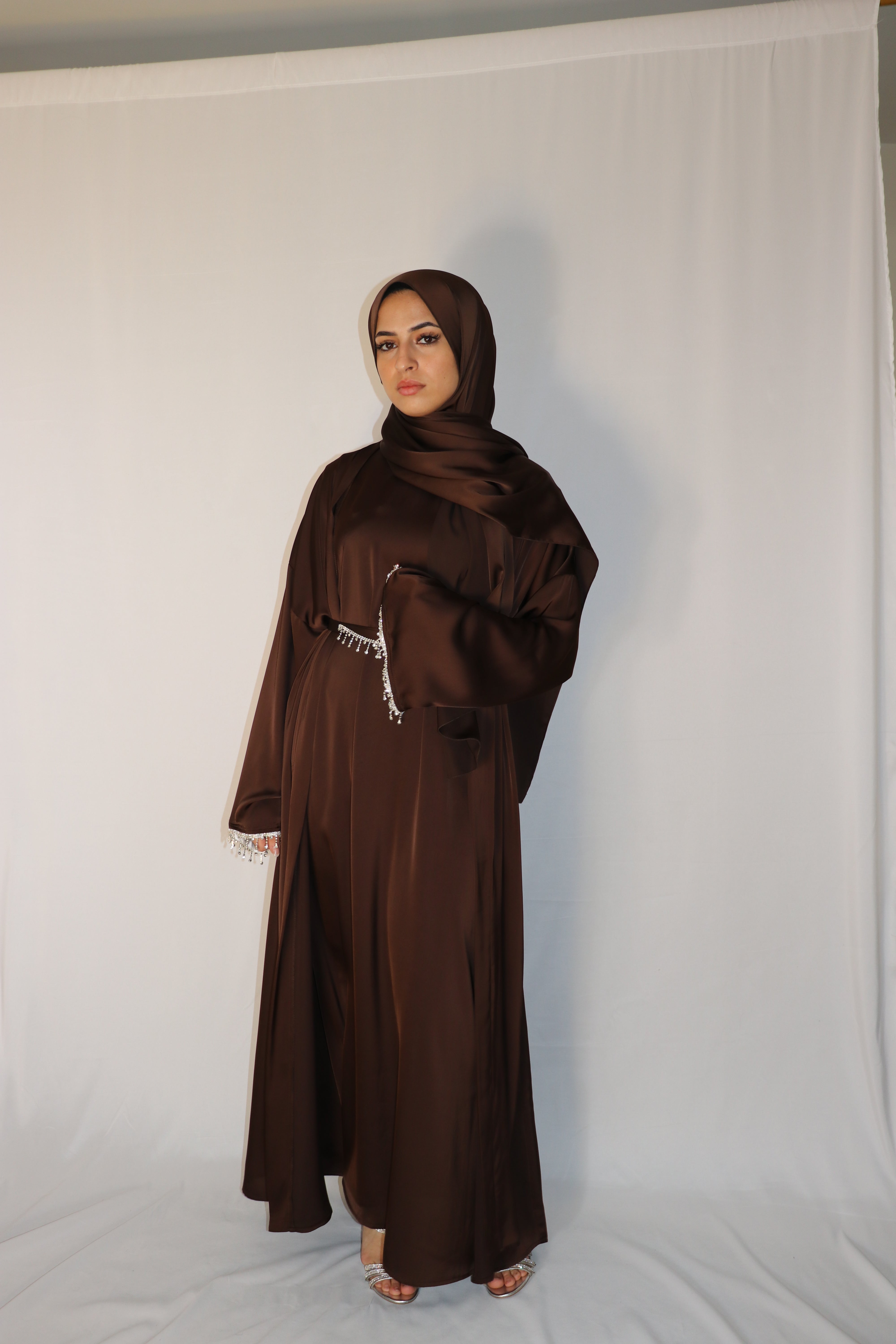 Jenna Satin Abaya- Four Piece