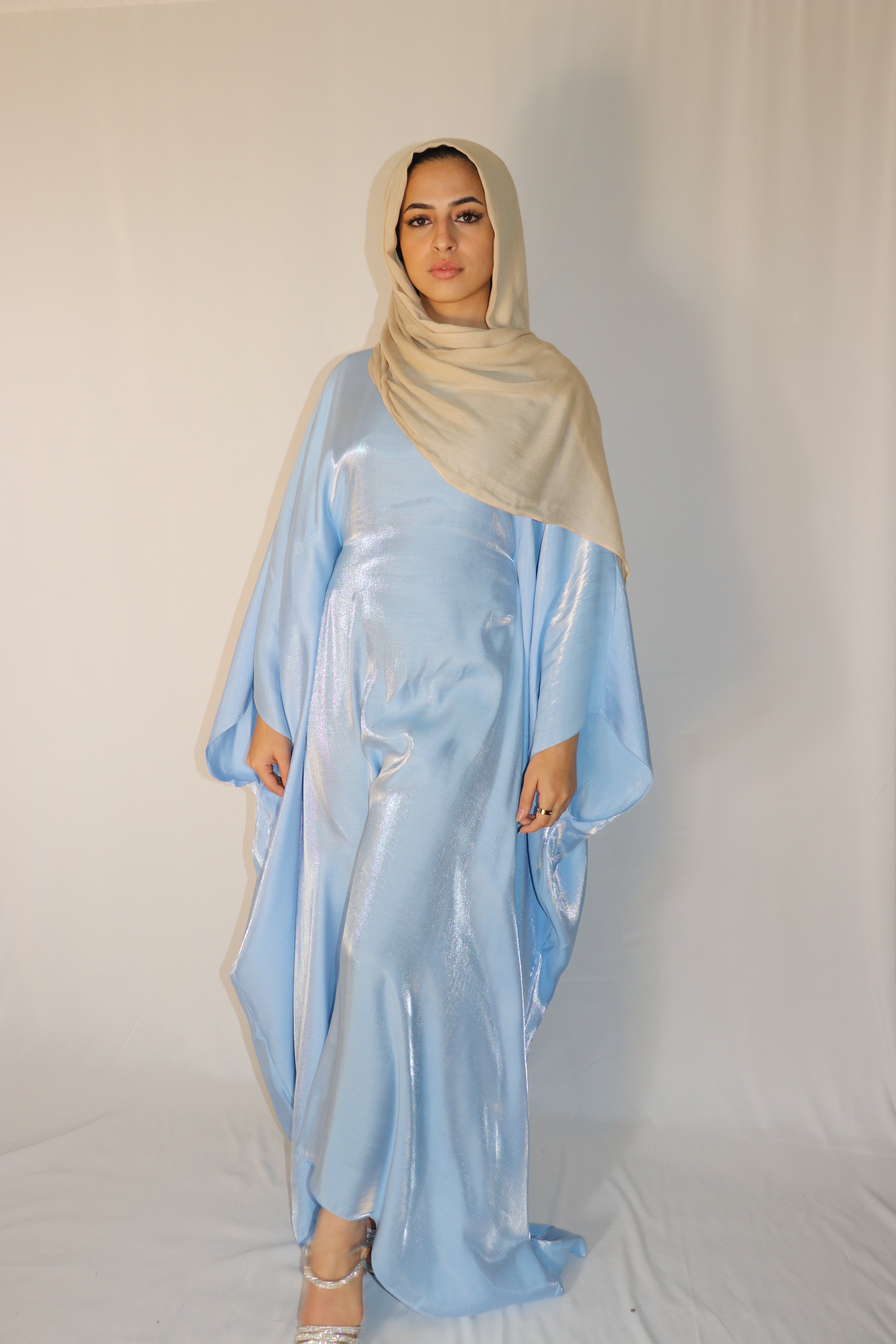 Hana Shimmer Accented Butterfly Abaya