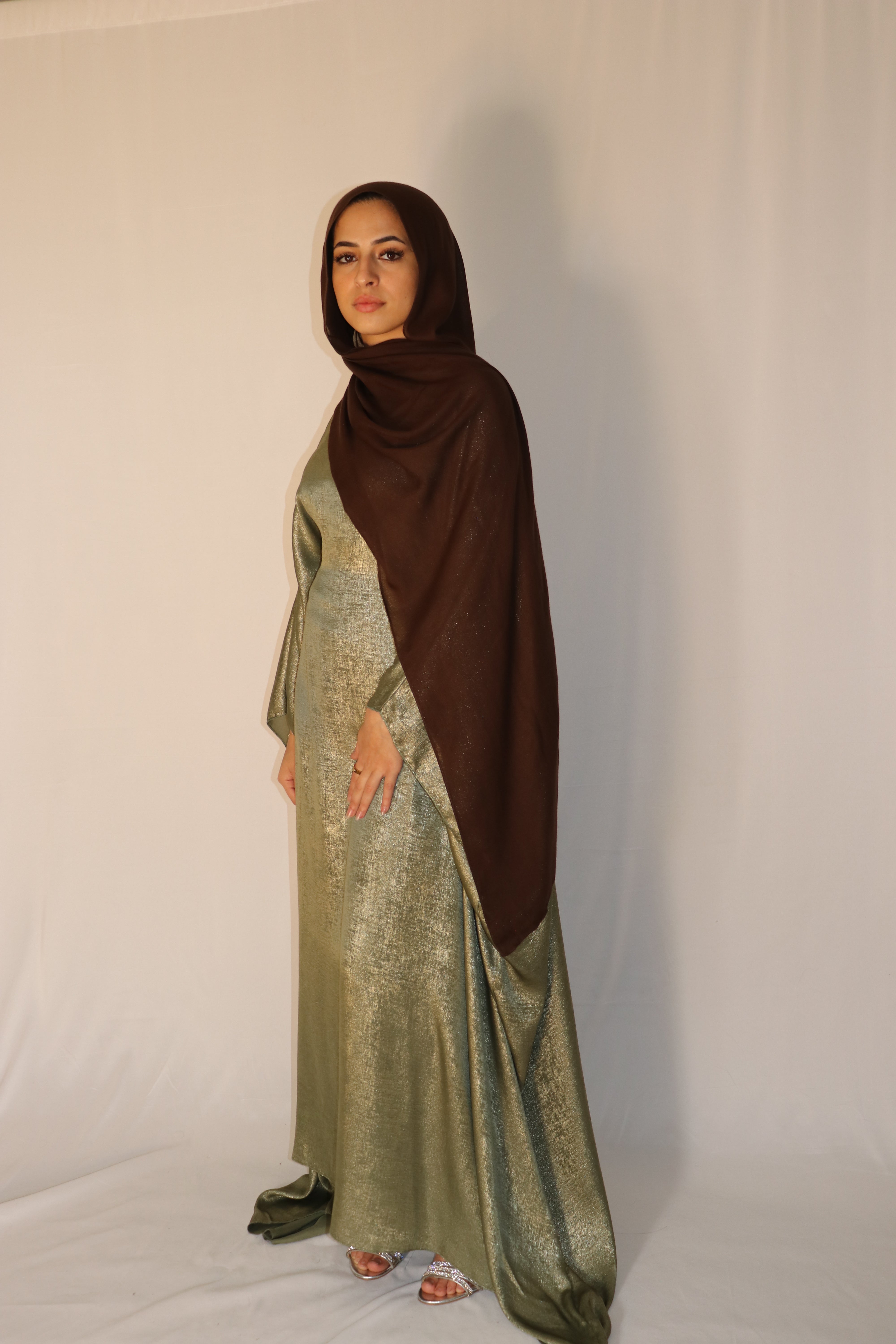 Maya Shimmer Accented Butterfly Abaya